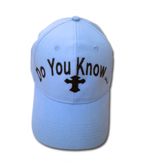 Embroidered Cap with Cross Front View