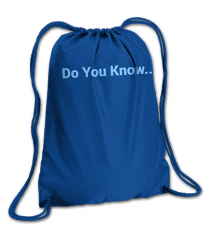 DO YOU KNOW HIM? Cinch Bag -Front - Crown Print